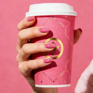 Vasos de papel biodegradables premium impresos a medida, vasos de café compostables con revestimiento de PLA para suministro de envases de bebidas para llevar. - Product Image 1