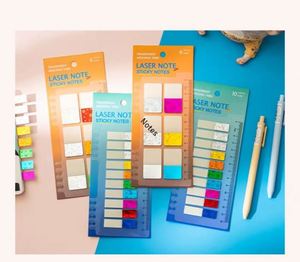 High Quality Shiny Index Tab Labels Students Adhesive Marker Classification Loose-Leaf Labels <b>Sticky</b> <b>Notes</b> for Learning Office - Product Image 1