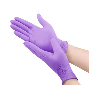 Natural Rubber Latex Pvc Free Glove 4mil Beauty Services en 455 Hair Dye Tattoos Nitrovinyl Violet Nitrile Gloves for hair dye