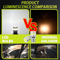 JIACHI W5W Ampoule LED T10 Lampe de voiture Canbus 12V 6000K Auto Car Claerance Light Feux de position Wedge Side Reverse Lamps 3014 18SMD