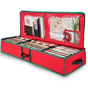 Organizador de Papel de Regalo Navideño, Contenedor de Almacenamiento de Decoraciones Navideñas Oxford - Product Image 5