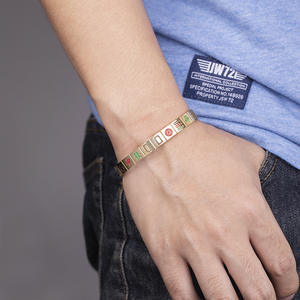 Pulsera de Mahjong Estilo Chino, Aleación de Zinc, Unisex, Joyería de Regalo, Diseño de los Trece Orfanes, Diseño de Traje Puro - Product Image 2