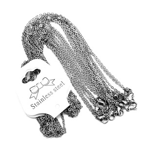 Chaîne en acier inoxydable de 2 mm de large et 45 cm de long pour la fabrication de bijoux, accessoires en gros - Product Image 5