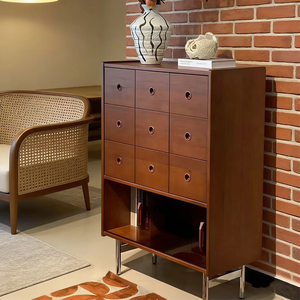 <span class=keywords><strong>Commode</strong></span> à tiroirs <span class=keywords><strong>en</strong></span> bois vintage, buffet, console d'entrée, table de console, meubles nordiques, armoire, organisateur, support haut - Product Image 5