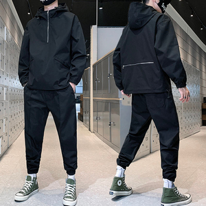 Conjunto Para Hombre Solid Casual Sportswear Autumn Workout <b>Men</b> Hip Hop Streetwear Zipper Hoodie Pants Sets Tracksuit for <b>Men</b> - Product Image 2