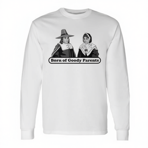 Camiseta de manga larga LDS Book Of Mormon Pilgrim Puritans, Born Of Goody Parents, para adultos, unisex, cuello redondo, regalo religioso de la iglesia - Product Image 3
