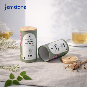 Biodegradable Food Grade Food Health Supplement Paper Cardboard Can for Tea Cylinder Packaging Kraft Tea Packaging Paper Tube - Product Image 2