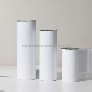 USA Warehouse <b>2</b> Days Delivery 20OZ White Sublimation Blanks Stainless Steel Skinny Straight Tumblers Straw Business Gifts - Product Image 6