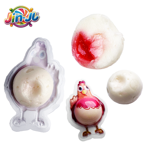 Caramelos de Goma Embotellados al por Mayor de Fábrica, 50% de Contenido de Jugo de Fruta, Caramelos de Sándwich con Forma de Pollito de Dibujos Animados, Sabor a Fresa, Caramelos EN71 - Product Image 3