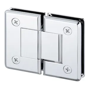 Bisagra de vidrio para baño Bisagra de puerta de ducha de vidrio con abrazadera de acero inoxidable de 180 grados