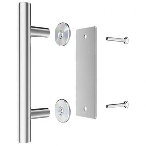 RHETECH, diseño moderno, tirador cuadrado negro, juego de manijas de puerta empotrada, tamaño personalizado, Granero deslizante de acero inoxidable, taller de almacén - Product Image 2