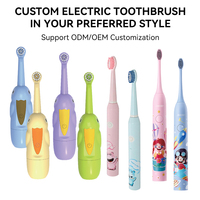 Fournisseur de brosses à dents électriques OEM/ODM, logo personnalisé, brosse à dents électrique pour enfants, dessin animé, brosse douce