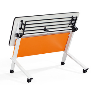 Bamboo Flip-Fold Fireproof Training <strong>Table</strong> Multifunctional Mobile <strong>Meeting</strong> <strong>Guest</strong> - Product Image 4