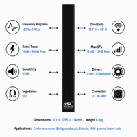 Columna de Sonido JSL de Alta Potencia, Ultraligera, de Aluminio, Compacta y de Alta Claridad