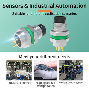 IP67 không thấm nước vòng nối M8 <span class=keywords><strong>6</strong></span> <span class=keywords><strong>pin</strong></span> phía trước gắn chặt nam PCB Ổ Cắm Ô TÔ điện M8 kết nối - Product Image 6