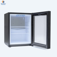 Mini-Bar Réfrigérateur 40 Litres avec Porte en Verre, Électrique Portable, Fonction Absorption, pour Hôtellerie, Neuf