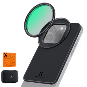 Adaptateur de montage d'objectif magnétique K&F Concept 6,7/6,1 pouces avec <span class=keywords><strong>filtre</strong></span> CPL/ND2-32 variable de 67 mm compatible avec iPhone - Product Image 1