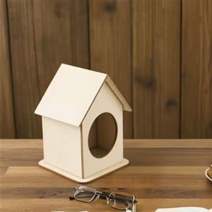Eco-vriendelijke doe-het-zelf schilderij van multiplex met dierenmotief, handgemaakte houten vogelhuisje, gegraveerd en gesneden wanddecoratie voor thuis. - Product Image 2