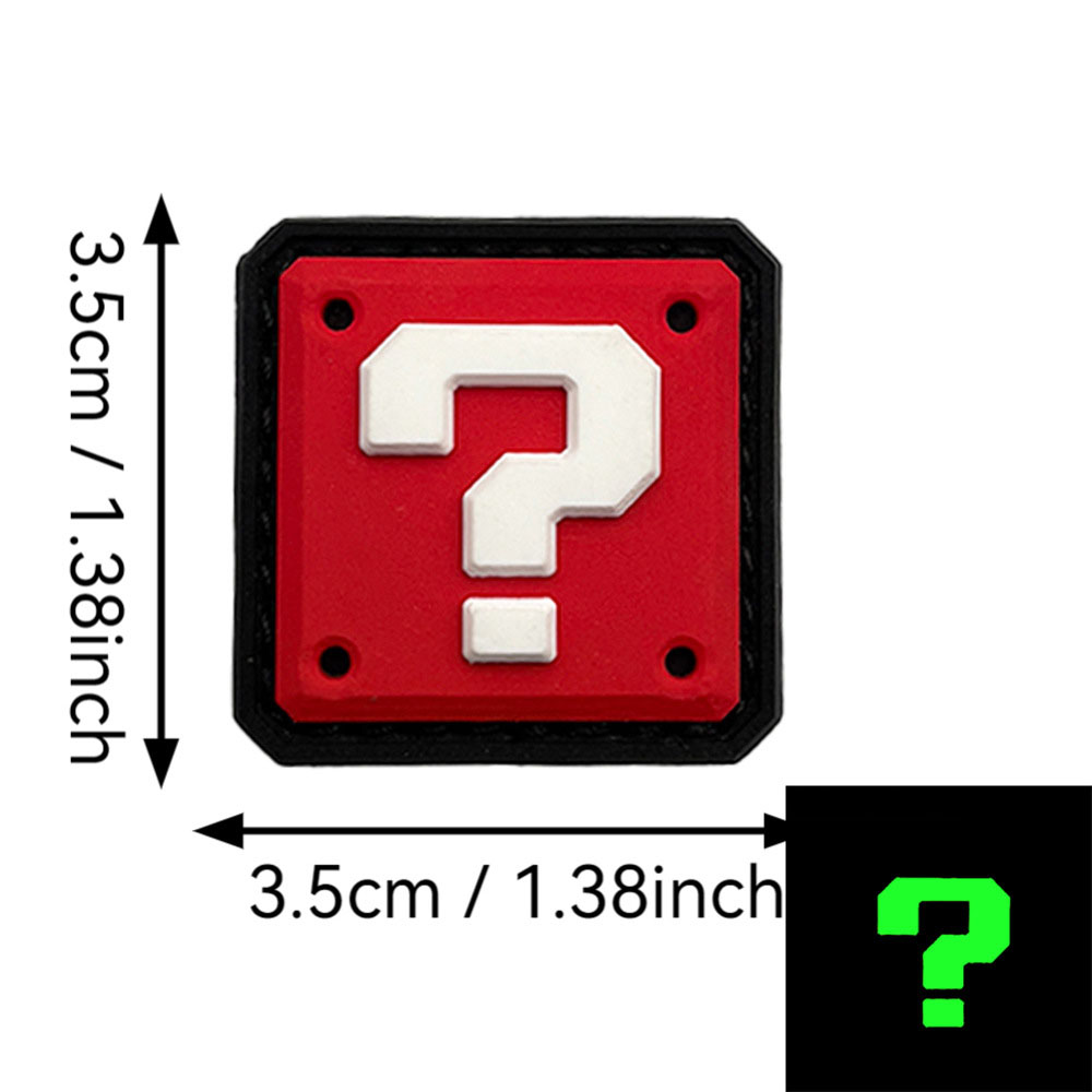 Super Mario Question Mark (Black Background With Red Color)