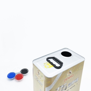 Vente directe usine – Bidon métallique rectangulaire vide de 4 L pour huile moteur, avec impression offset personnalisée et bouchon en plastique - Product Image 6