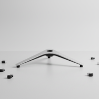 Base de chaise de bureau robuste, pieds de tabouret de bar modernes et minimalistes en alliage d'aluminium, quincaillerie de mobilier personnalisable
