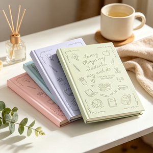 Cuaderno A5 con Cubierta de Cuero PU y Logotipo Grabado, Páginas Rayadas Ecológicas, Cuadernos para Oficina/Escuela, Diario para Estudiantes - Product Image 1