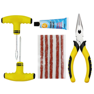 Kit completo de reparación de neumáticos para automóvil, caja de plástico, juego de herramientas para tapar <span class=keywords><strong>pinchazos</strong></span> en neumáticos de camioneta, SUV, motocicleta, reparación de <span class=keywords><strong>pinchazos</strong></span> en neumáticos sin cámara. - Product Image 5