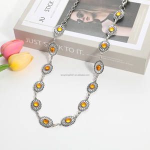 Bayanlar için ayarlanabilir Metal bel zincir kemer kadınlar için Cowgirl batı tarzı elbiseler ve kot-bel linkler zincir kemer s - Product Image 6