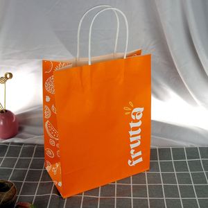 Sac en papier kraft à poignée torsadée avec impression de logo personnalisé, taille personnalisée, prix d'usine - Product Image 4