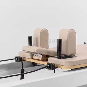 <span class=keywords><strong>Reformer</strong></span> Pilates <span class=keywords><strong>Aluminium</strong></span> Putih Studio dan Pribadi dengan Kotak Duduk Ekstensi dan Tali Pengikat Ganda - Product Image 4