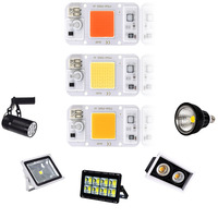 Module LED COB à spectre complet sans pilote, avec puce IC intelligente, DC AC 110V 220V 50W 30W 20W, pour projecteur LED et éclairage de culture