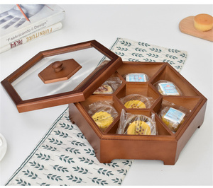 Boîte à bonbons de mariage en bois créative avec compartiments divisés et couvercles bonbonniere - Product Image 6