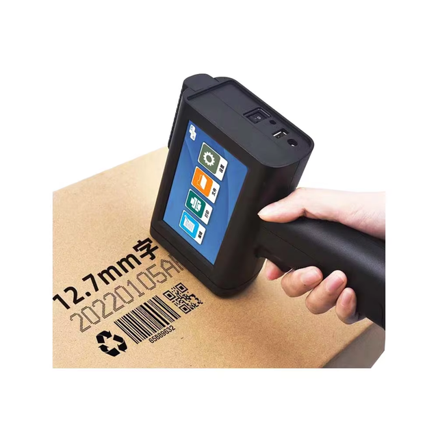 Portable Intelligent 600dpi Inkjet Printer Machine Two-Dimensional Code Carton Bag Printer for Metal 1-Year Warranty
