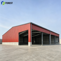 Bâtiment d'entrepôt modulaire durable en acier galvanisé à grande portée pour le stockage de matériaux en vrac et la construction de terminaux de manutention