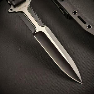 Cuchillo para Exteriores de Acero Inoxidable con Hoja de Punta Caída y Mango G10, Cuchillo de Supervivencia para Camping con Funda - Product Image 5