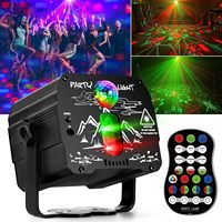 Lumière stroboscopique laser LED RGB, boule disco DJ, lumière de club avec télécommande, alimentation USB pour la scène/les fêtes/les décorations de Noël | YSH