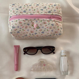 Nouveau produit transfrontalier : Trousse de toilette rose à nœud floral, sac de rangement mignon grande capacité pour articles de toilette, sac de voyage - Product Image 3