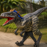 Özelleştirilmiş Gerçekçi Metal Dinozor Robot Kostümü Yetişkin Kostümü Sesli İç/Dış Mekan Kullanımı Macera Parkları Havaalanı Kreş Okul