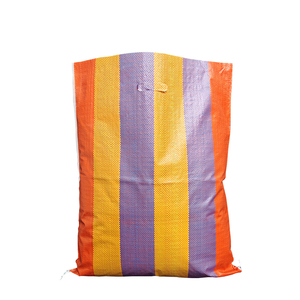 Sac tissé en PP vert vierge pour légumes et fruits 10kg-40kg avec logo personnalisé et cordon de serrage - Product Image 1
