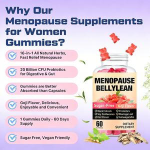 Gommose per il Supporto alla Menopausa Certificate GMP con Black Cohosh, Isoflavoni di Soia ed Estratto di Trifoglio Rosso per l'Equilibrio Ormonale Femminile - Product Image 6