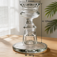 Vente en gros de chandeliers en verre épais transparent, résistants à la chaleur, écologiques, avec couvercle réutilisable, décoration de la maison, mariage