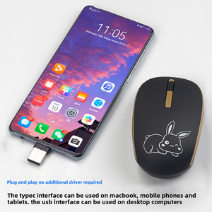 2.4G Pin điện thoại di động <span class=keywords><strong>Mac</strong></span>-Book <span class=keywords><strong>Apple</strong></span> Máy Tính Bảng Máy tính để bàn Giao Diện Kép <span class=keywords><strong>USB</strong></span> A + Type-C nhận chuột không dây - Product Image 5
