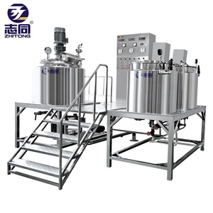 Zhitong 500L loại cố định máy trộn nhũ hóa chân không mỹ phẩm kem lỏng xà phòng homogenizer sản xuất thiết bị bể trộn - Product Image 6