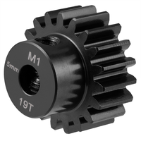 Gear Pinion M1 Berkualitas Tinggi 18T & 19T, Ring Gear & Sleeping Gear untuk Part Motor RC, Material Baja, Proses Hobbing