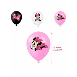 Nouveauté <span class=keywords><strong>Minnie</strong></span> Mouse personnage de dessin animé filles joyeux anniversaire bannière drapeau ballon en Latex ensemble pour la décoration de fête - Product Image 5