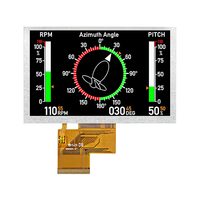 5-Zoll-TFT-LCD-Bildschirm 800*480 Helligkeit 300 Nits OEM-LCD-Display mit 50-poliger Schnitts telle