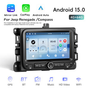 Estéreo para Auto Podofo para <span class=keywords><strong>Jeep</strong></span> <span class=keywords><strong>Renegade</strong></span>, Pantalla Incell de 7'', 4+64 GB, Autoradio, CarPlay, BT, WiFi, RDS, Fabricante OEM - Product Image 2