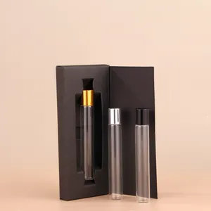 批发化妆品包装精油香水10毫升透明透明卷玻璃纸盒