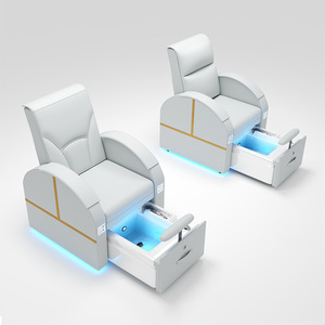 Fauteuil de pédicure électrique entièrement inclinable, fauteuil de spa pour les pieds, siège de salon de manucure réglable avec lampe LED - Product Image 2