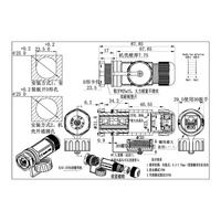 M25 RJ45 CAT6A Abgeschirmter Dickwandiger Wasserdichter Gerader Steckverbinder mit Schutzkappe und Staubschutz